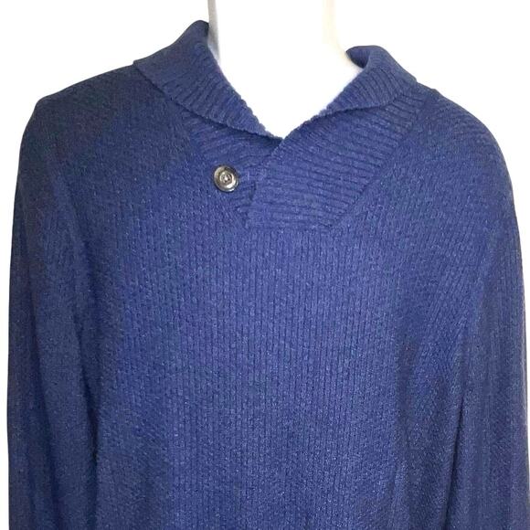 Jos A bank 1905 Men’s Size L Marino Wool Blend Button Ribbed Shaw Sweater - Picture 1 of 6